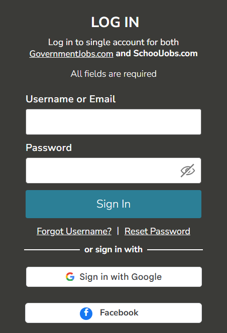 Login form